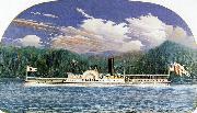 James Bard Niagara, Hudson River steamboat built 1845 painting